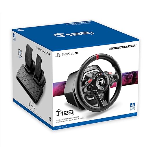 Thrustmaster T128P Racing Wheel and Magnetic Pedals for PS5 / PS4 / PC