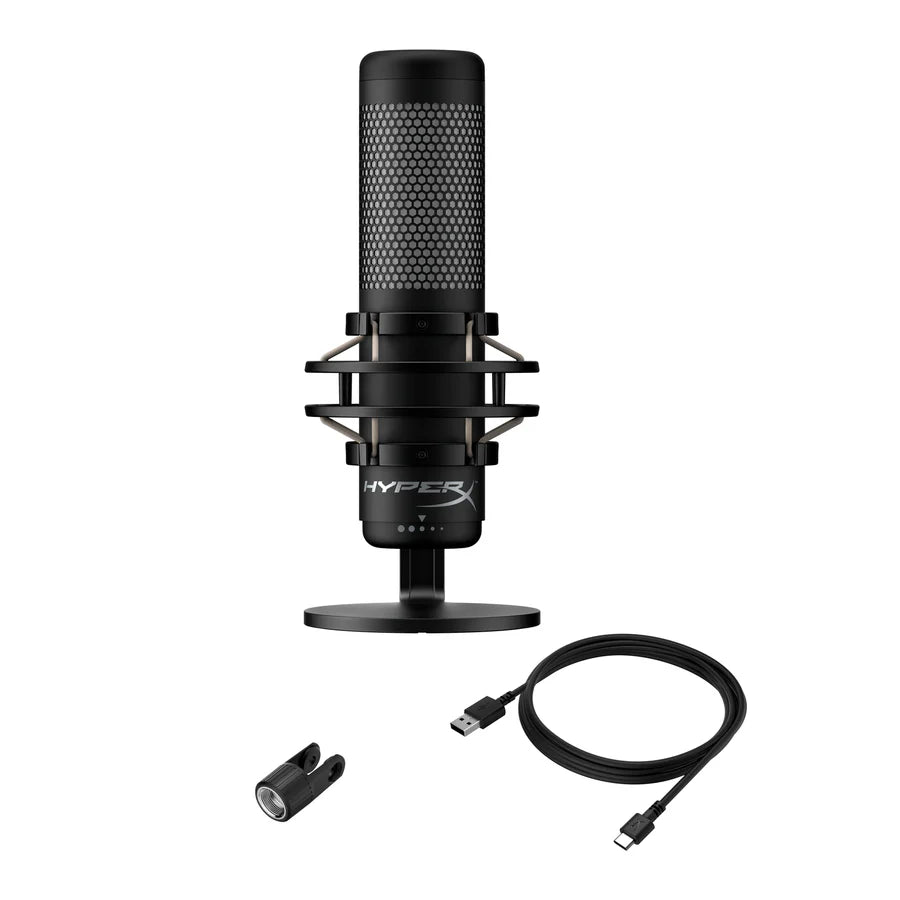 HyperX Quadcast S RGB Microphone (Black) – 4 Polar Patterns, RGB, USB