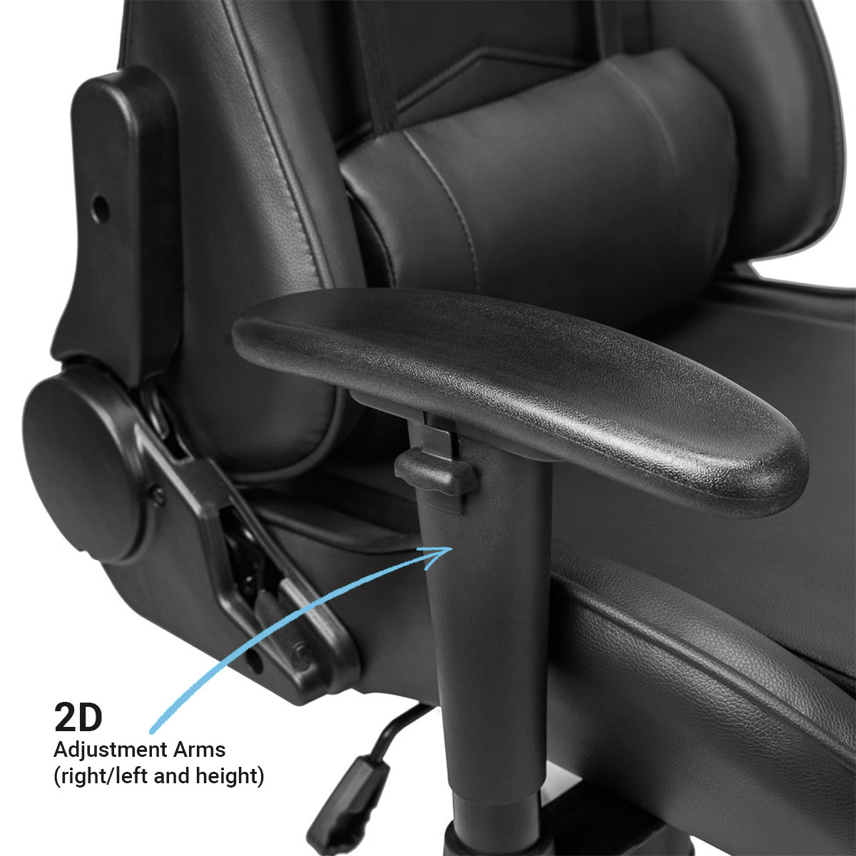 Ant Esports 9077 Ergonomic Black Gaming Chair with 2D Adjustment Arms