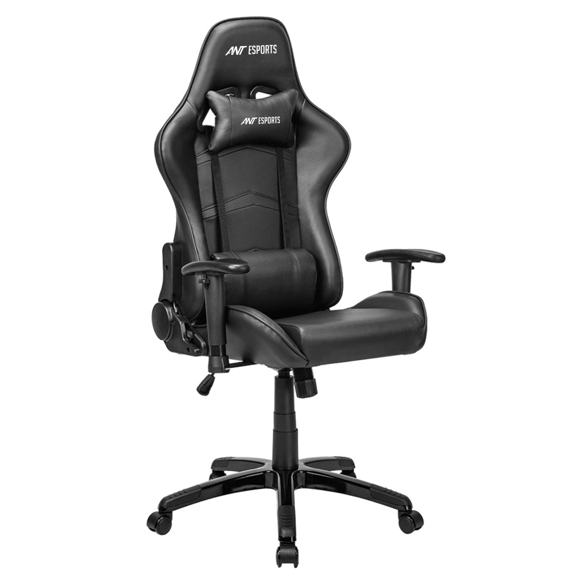 Ant Esports 9077 Ergonomic Black Gaming Chair with Leather Upholstery