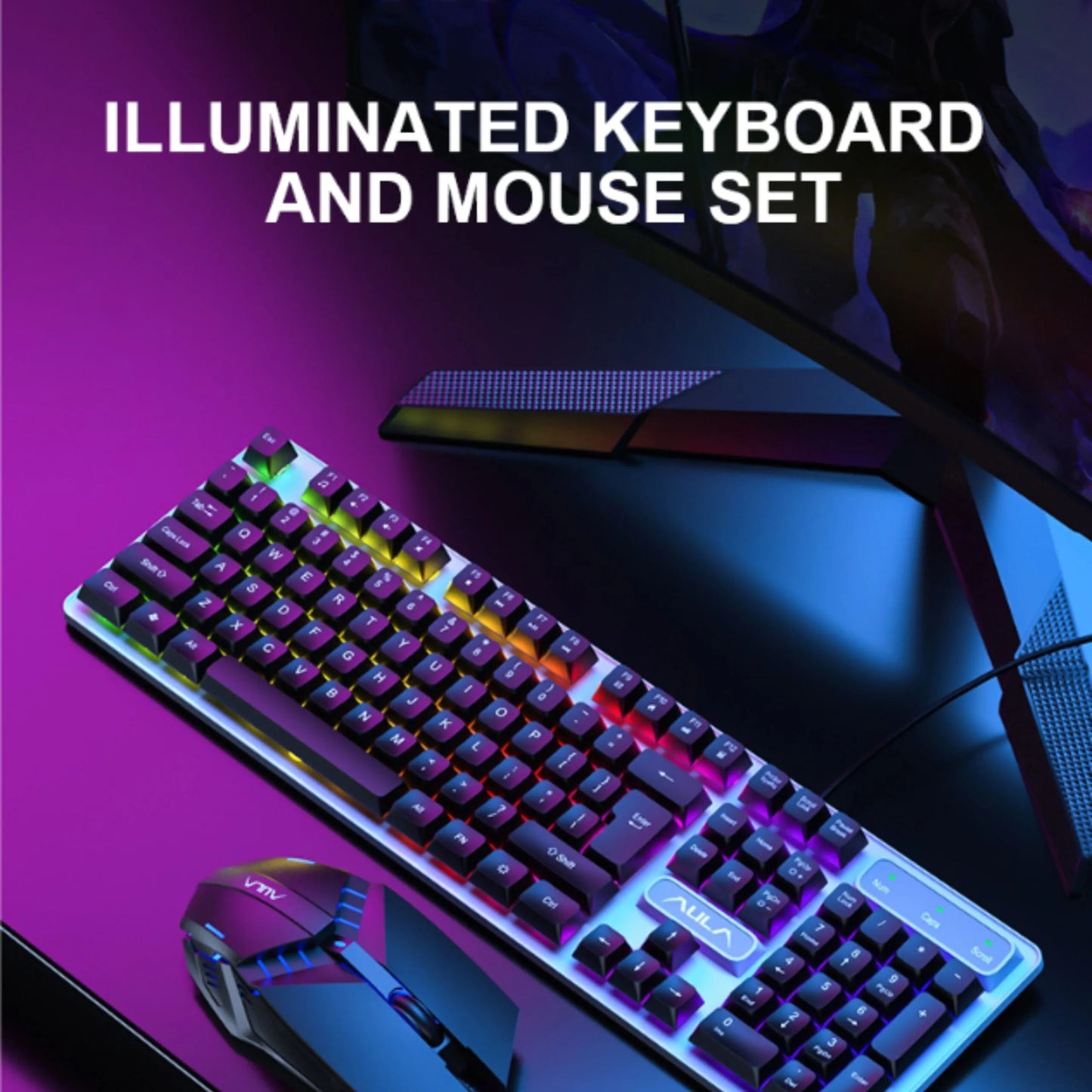 AULA F3061 Membrane Keyboard & Mouse Combo