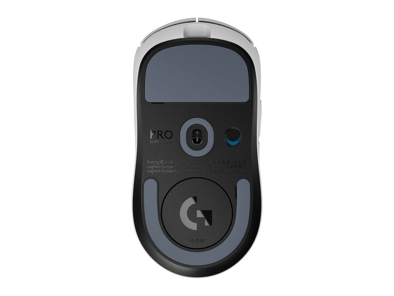 Logitech G Pro X Superlight 2 Wireless Gaming Mouse (White) Bottom View