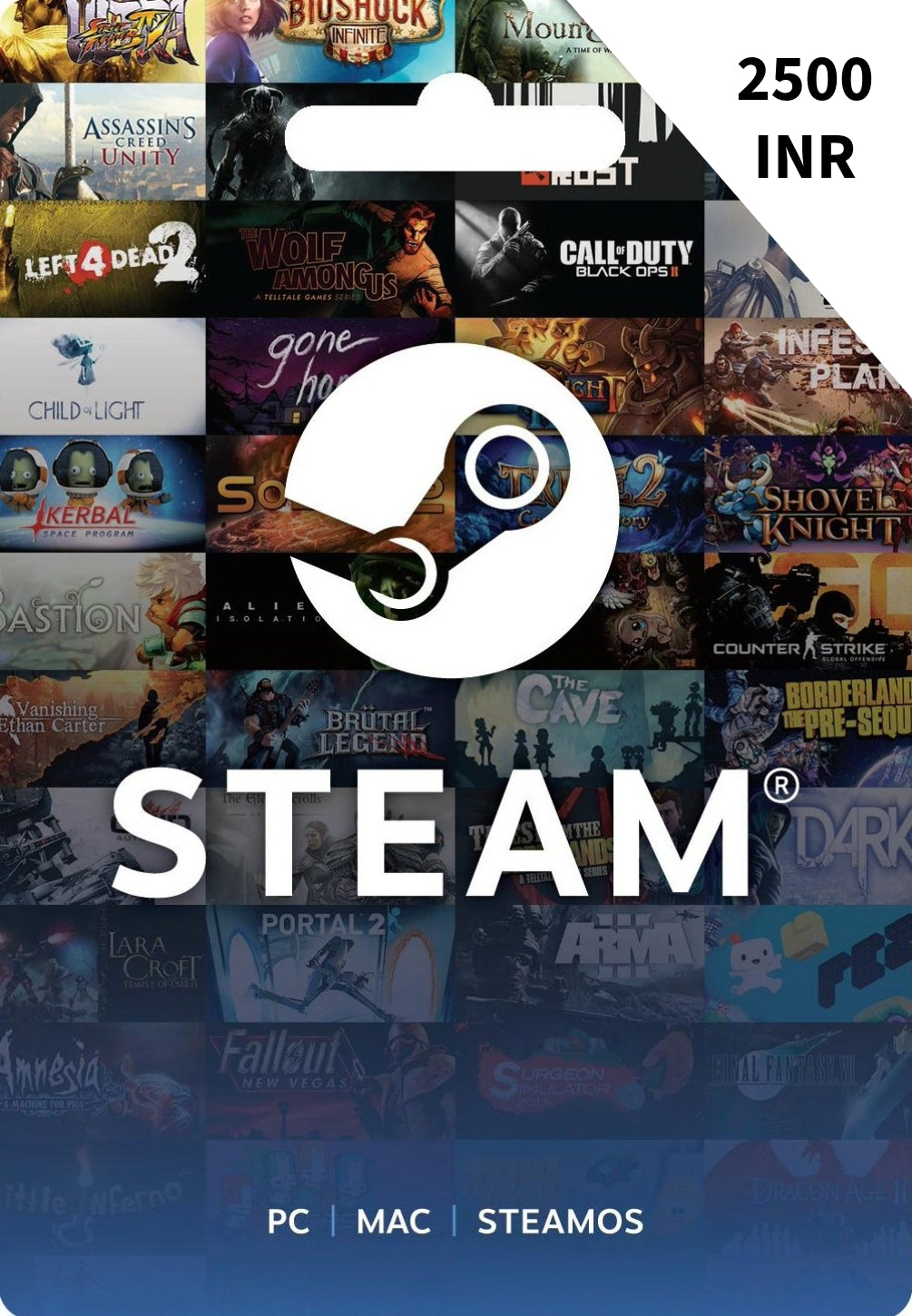 steam wallet gift inr 2500