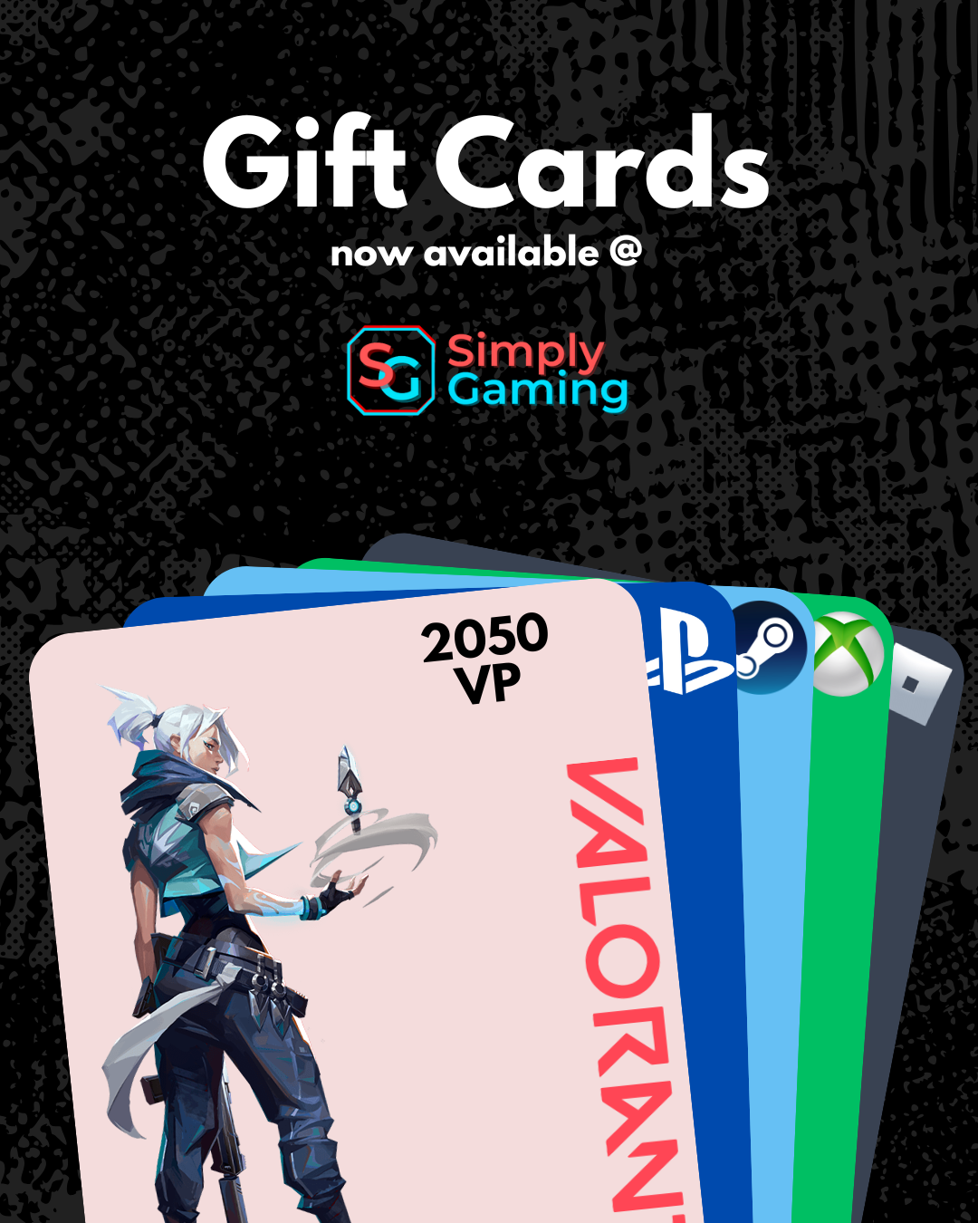 All Gaming Gift Cards – Steam, Xbox, PlayStation, Valorant & Roblox