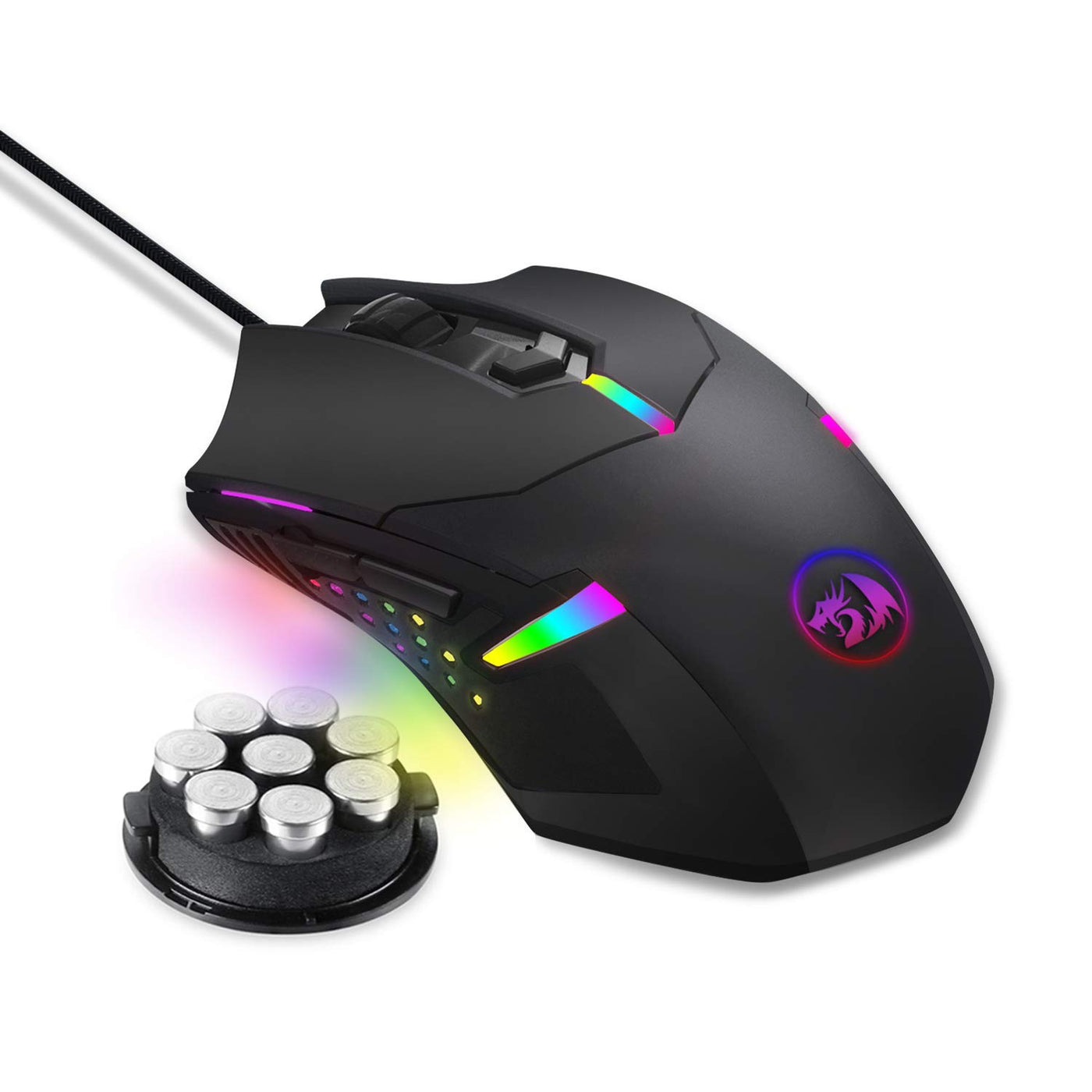 Redragon M601 RGB Centrophorus Wired Gaming Mouse – Top View