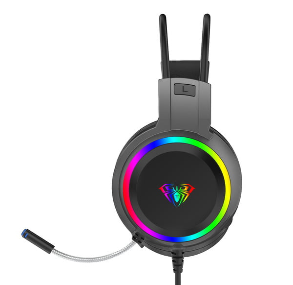 Gaming headphone for PC & PS5 – AULA S608 with RGB lighting & deep bass