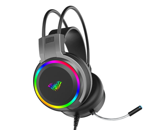 AULA S608 Gaming Headphone – Noise-canceling mic, ergonomic comfort & 50mm drivers