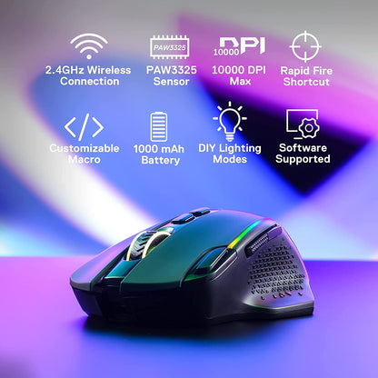 Taipan Pro M810 PRO RGB Wired & Wireless Gaming Mouse