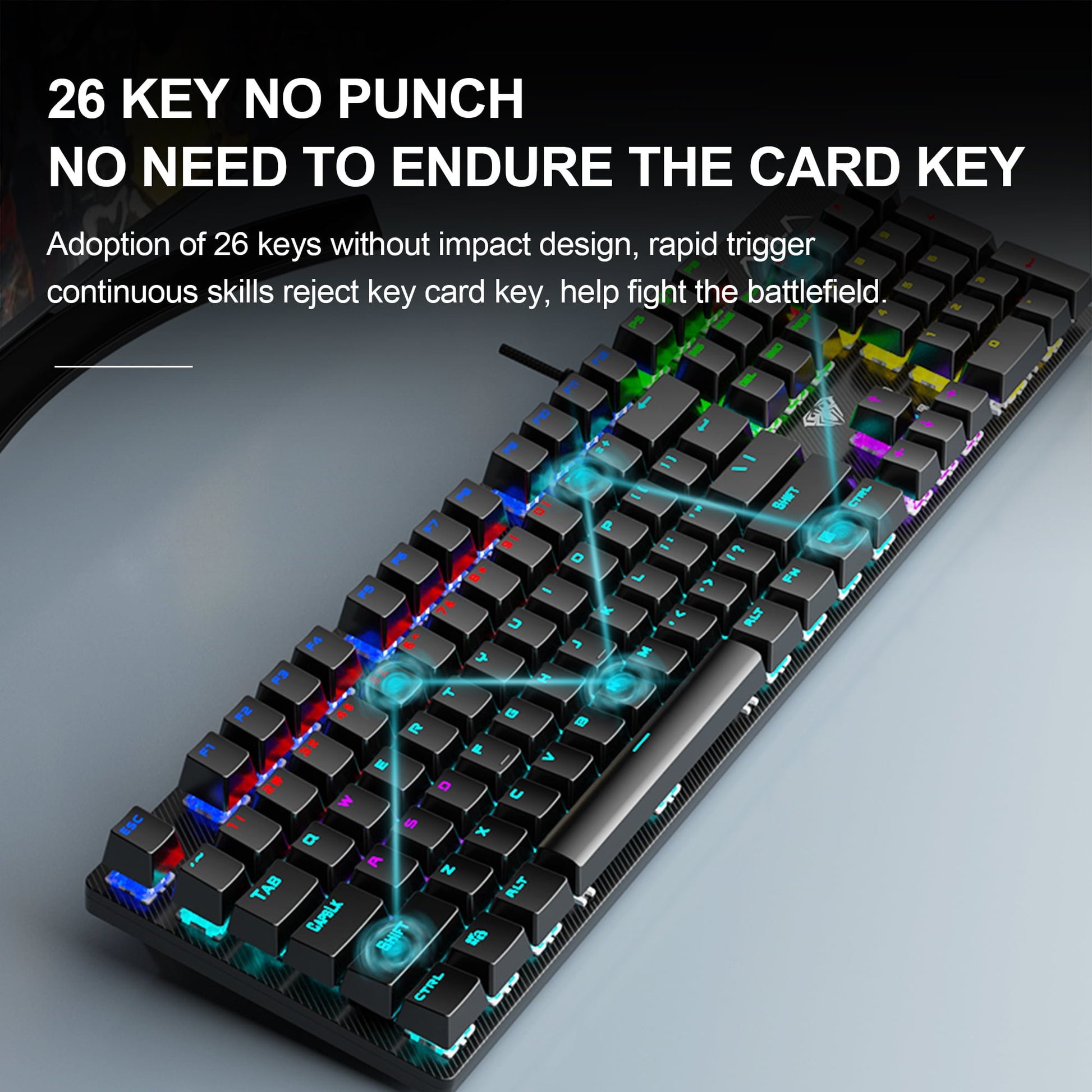 Best mechanical keyboard under budget – AULA S2022 with RGB lighting