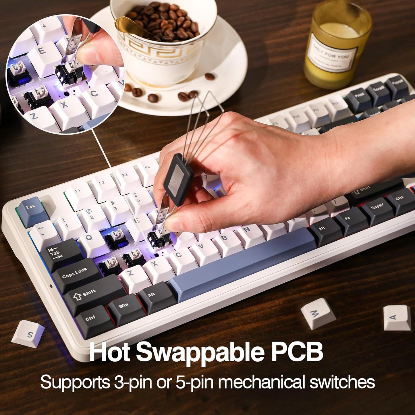 AULA F87 Wireless Mechanical Gaming Keyboard F87UW