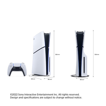 Sony PlayStation 5 console with dimensions