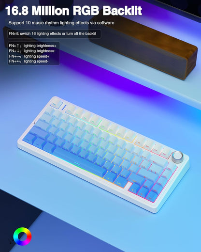 AULA F75 Tri-Mode Wireless Mechanical Keyboard
