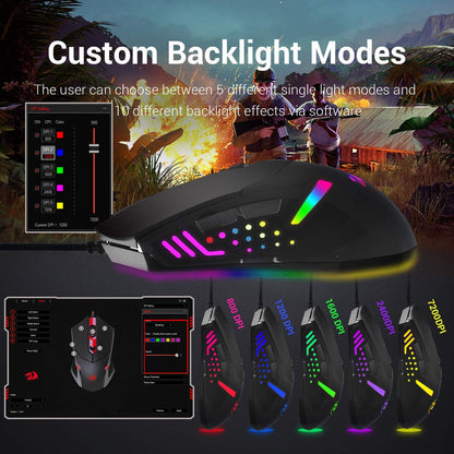Redragon M601 RGB Centrophorus Wired Gaming Mouse