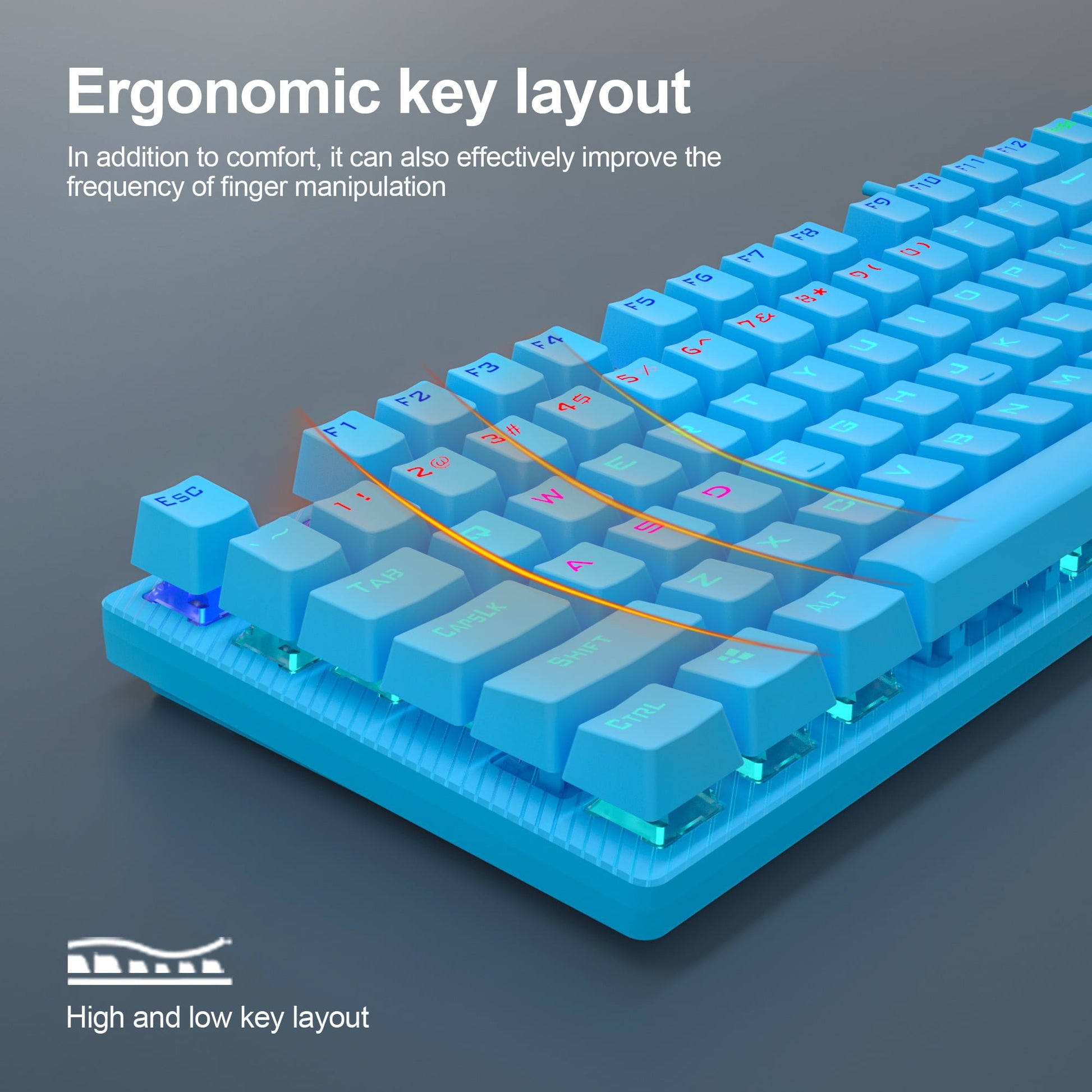 AULA S2022 Mechanical Keyboard with ergonomic design