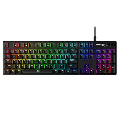 HyperX Alloy Origins Full Size RGB Mechanical Gaming Keyboard Red Linear Switch Front View