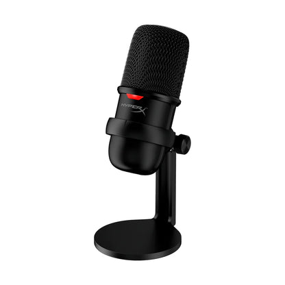 HyperX SoloCast Microphone (Black) Angled Front View