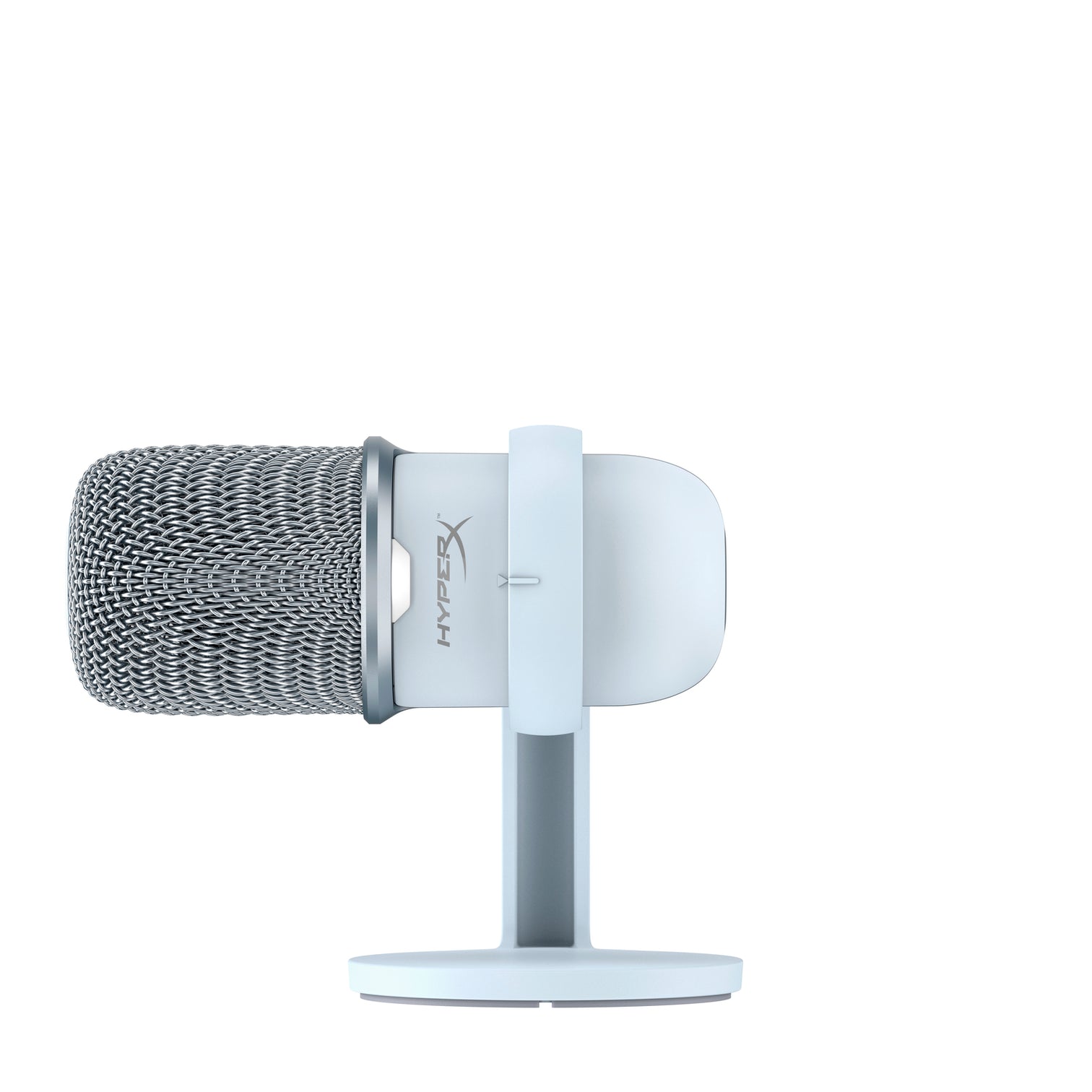 HyperX SoloCast Microphone (White) Tilted Side View
