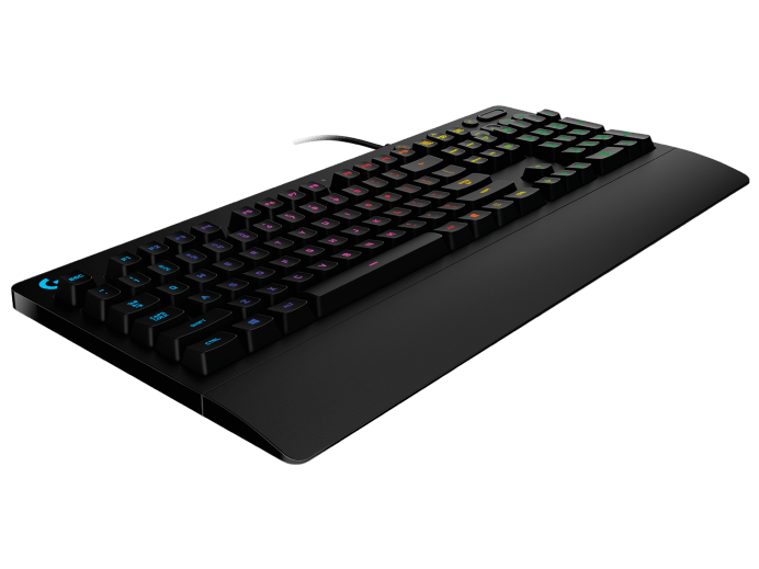 Logitech G213 Prodigy RGB Keyboard Angled View