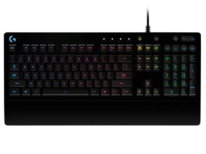 Logitech G213 Prodigy RGB Keyboard Front View
