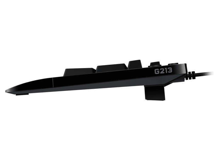 Logitech G213 Prodigy RGB Keyboard Side View