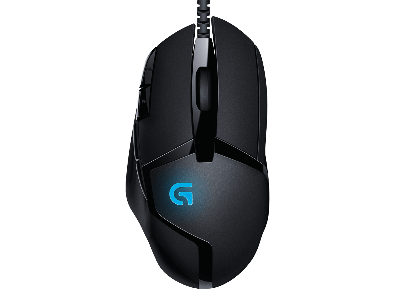 Logitech G402 Hyperion Fury Gaming Mouse with ergonomic design and Fusion Engine technology.