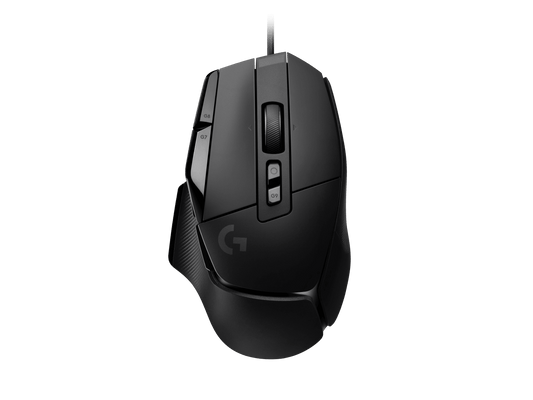 Logitech G502 X Gaming Mouse (Black) with HERO 25K sensor and customizable RGB lighting.