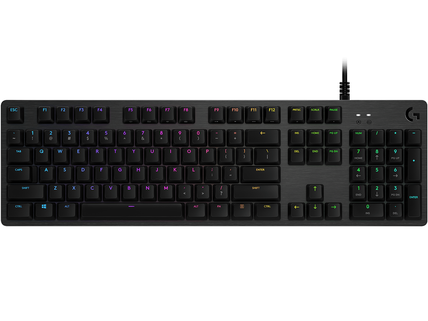 Logitech G512 Carbon Mechanical Gaming Keyboard with GX Blue switches and RGB lighting.