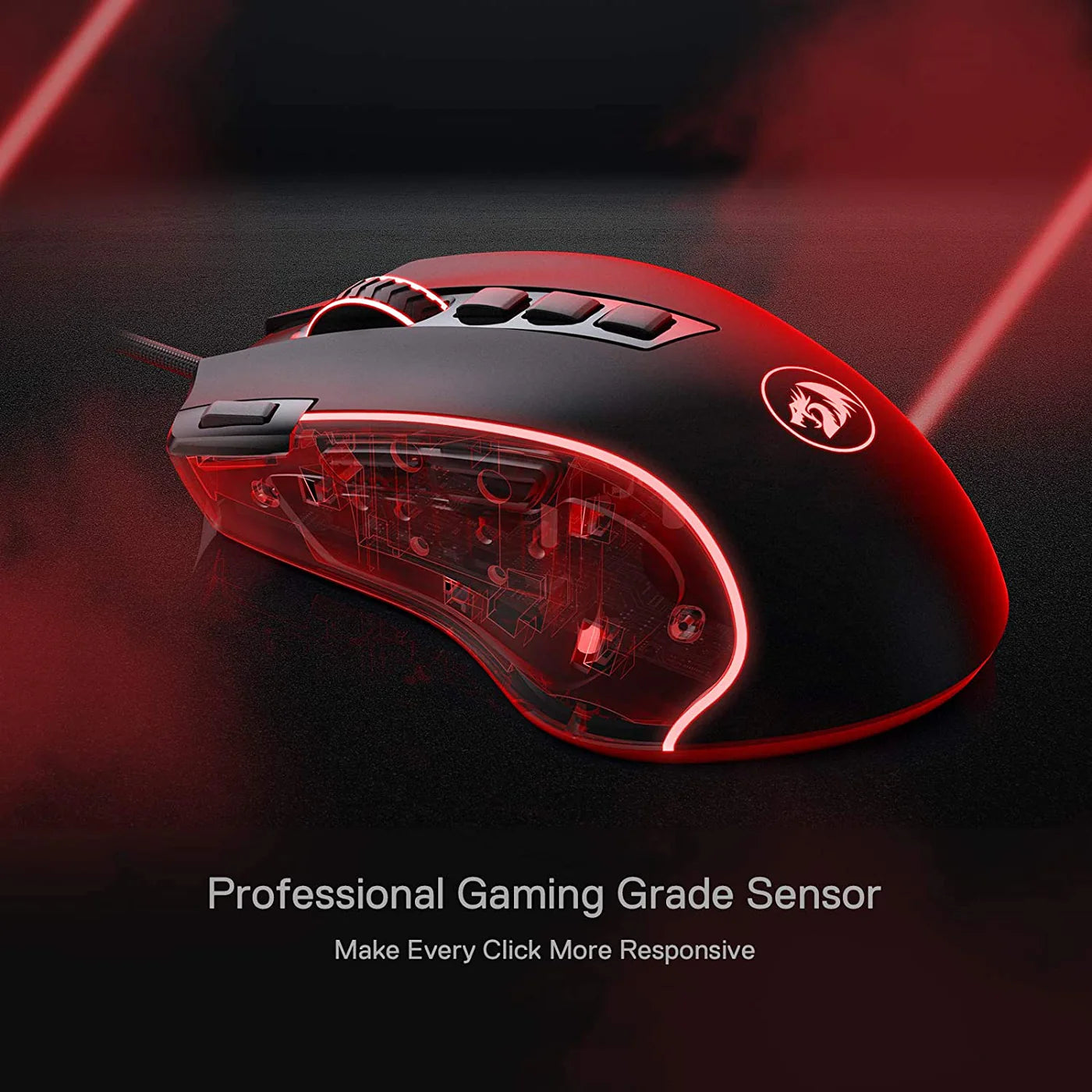 Redragon Predator M612 – RGB Wired Gaming Mouse | 11 Buttons, 8000 DPI