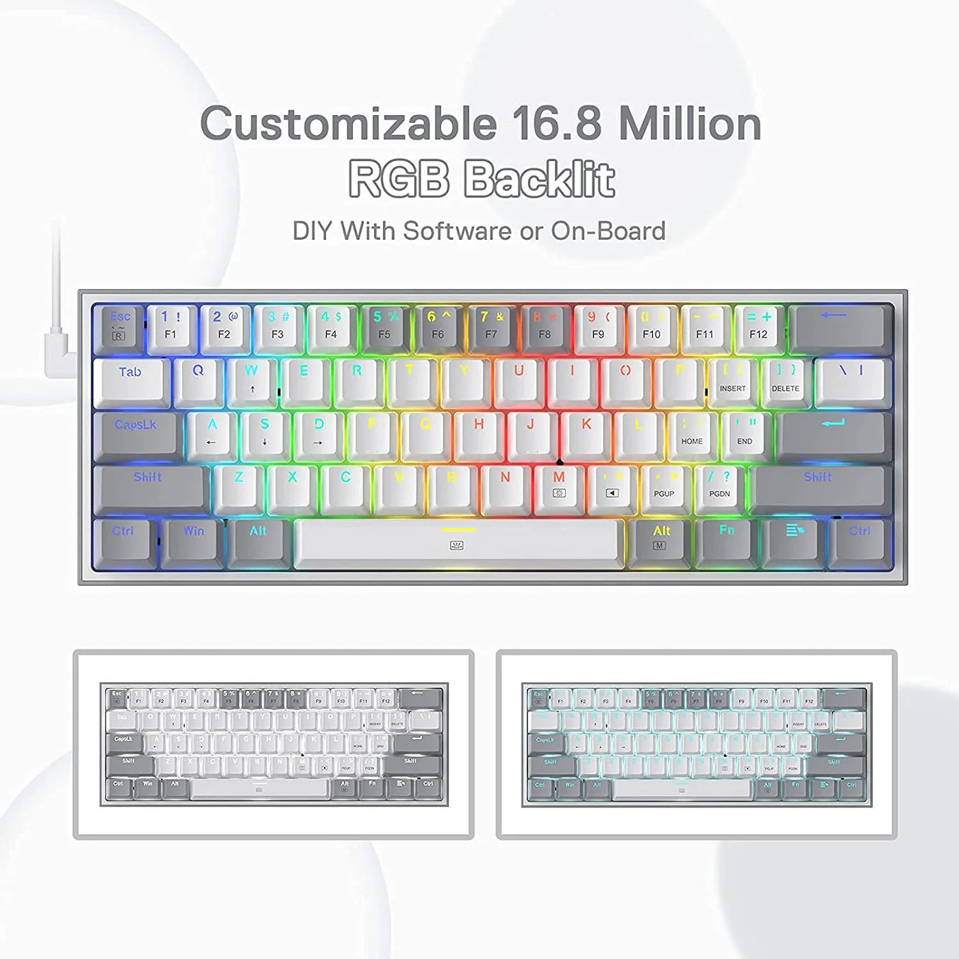 Redragon Fizz K617 - 60% Wired Mechanical Keyboard