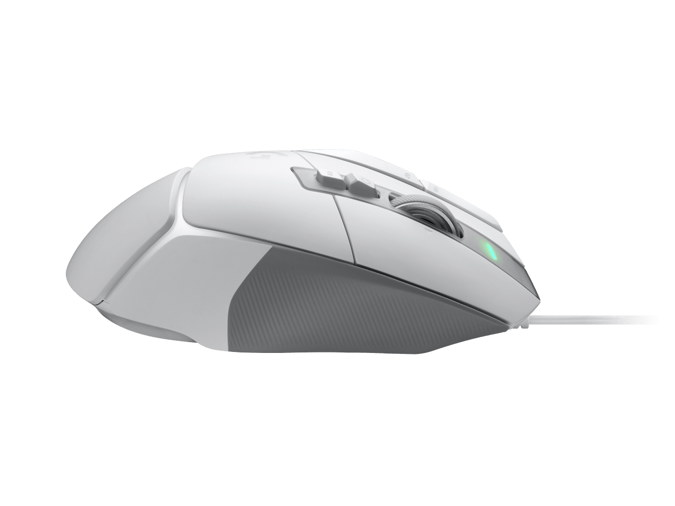 Side view of the Logitech G502 X Gaming Mouse showcasing ergonomic design and programmable buttons