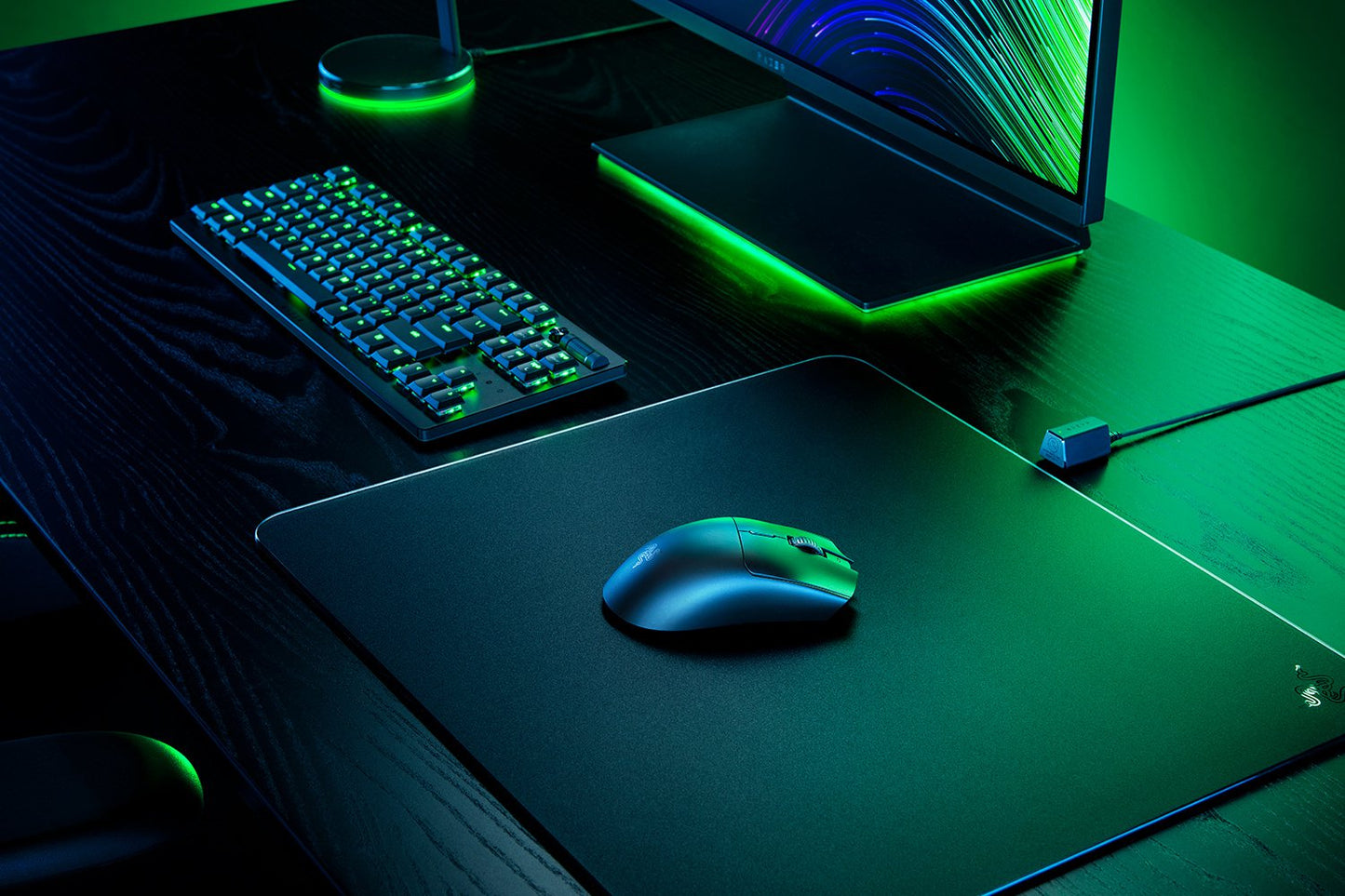 Razer Viper V3 HyperSpeed Wireless Gaming Mouse (Black) placed in a gaming setup, showing off its lightweight design and responsive features